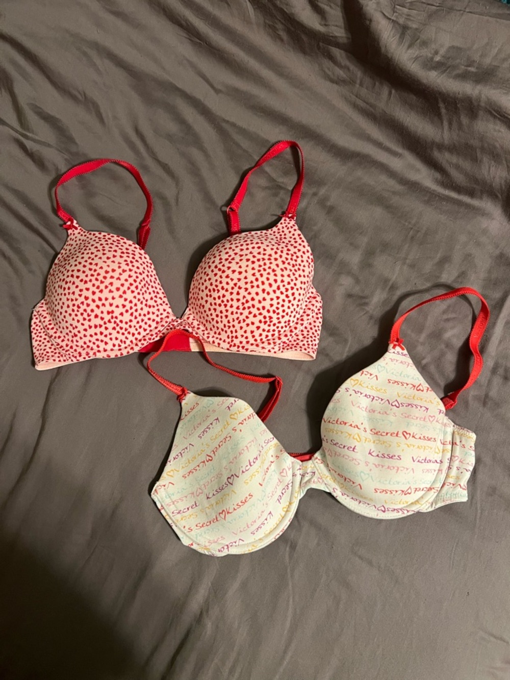 Victoria's Secret 34C Bra Bundle: Push Up and Lined Perfect Coverage
